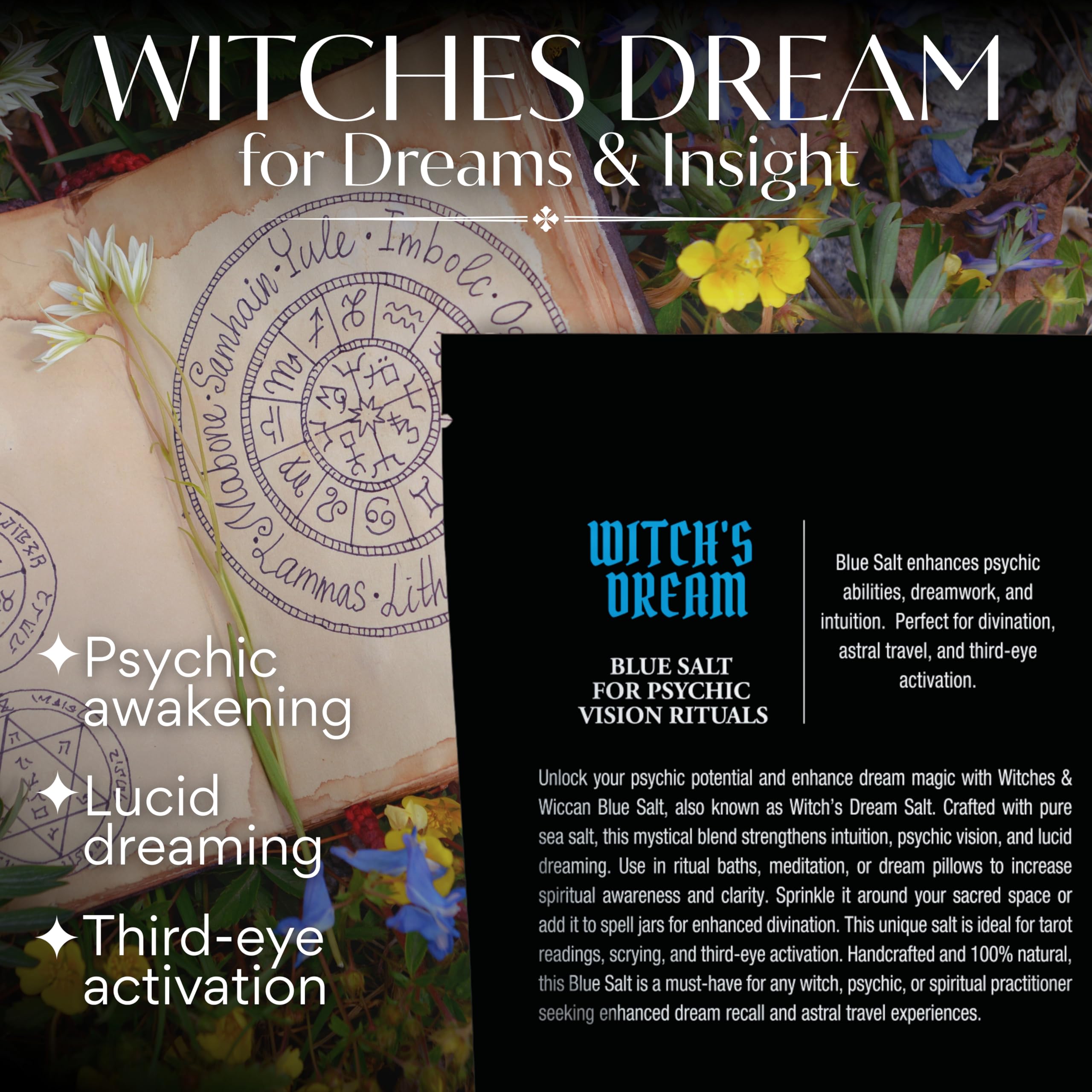 Blue Witch's Dream Wiccan Ritual Salt - Parent